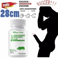 Nitric Oxide Booster Supplement - L-Arginine 3000mg - 60 Capsules - ED Support