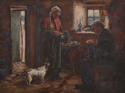 Follower of Henry John Dobson (1858-1928) - 20th Century Oil, The Visitor