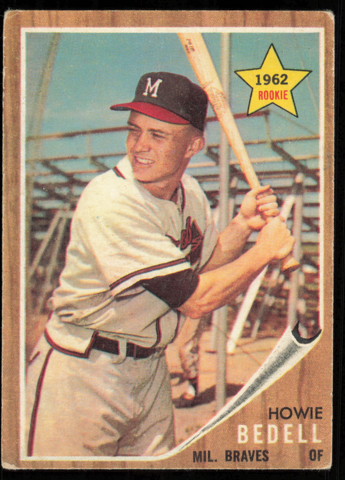 1962 Topps #76 Howie Bedell Milwaukee Braves