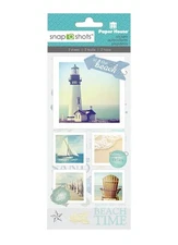 Scrapbooking Crafts Paper House Snap Shots Nautical Lighthouse Beach Sand Anchor