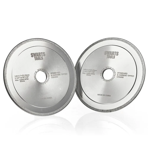 145mm Chainsaw Sharpener Grinding Wheel Disc -  Diamond Coated or Aluminum Oxide