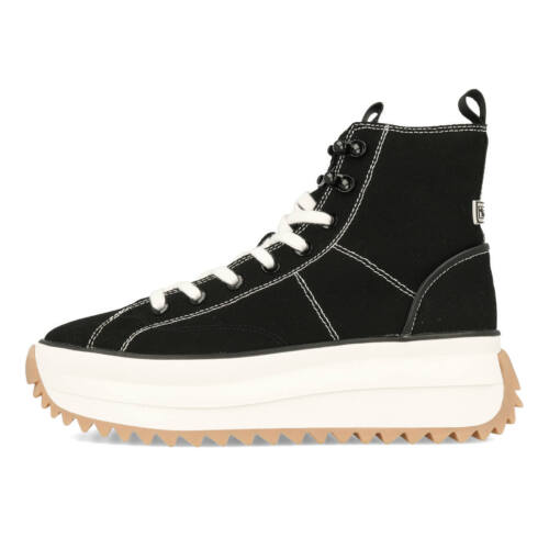 Tamaris 1-25201-20-001 Sneaker Boots Canvas Damen Black Plateau Schuhe Schwarz - Afbeelding 1 van 16