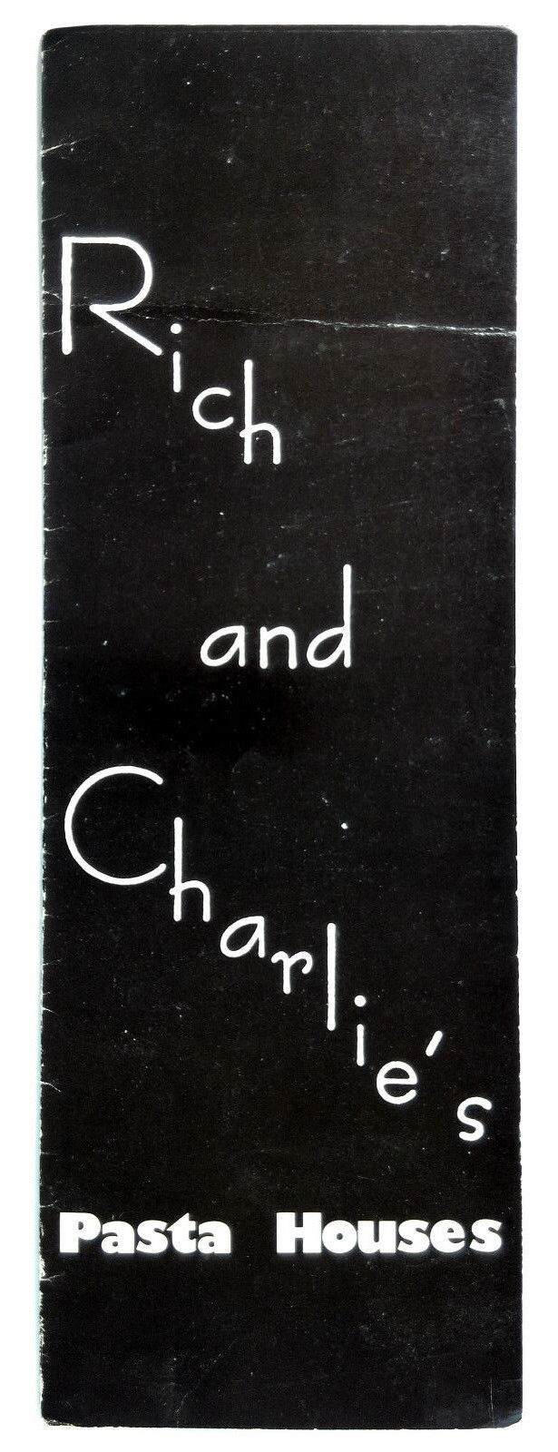 1976 Original Vintage Menu RICH & CHARLIE'S PASTA HOUSES Ballwin