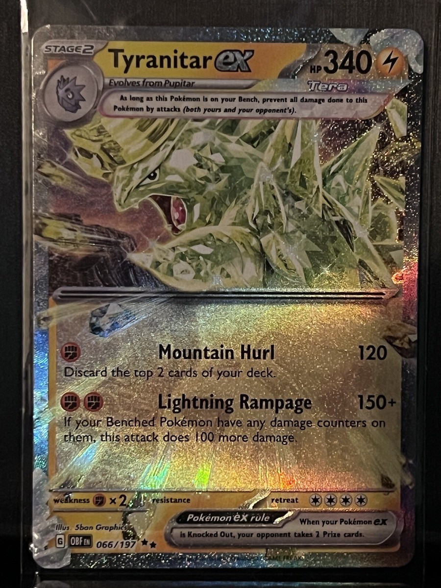 Pokémon TCG Tyranitar ex SV03: Obsidian Flames 066/197 Holo
