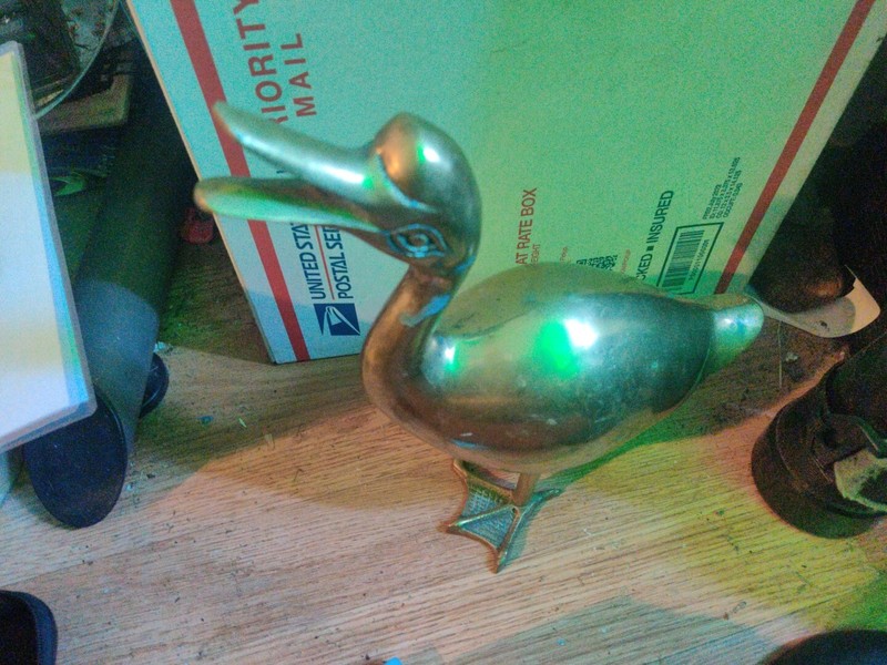 Collectable Brass Duck Standing 8.5” Tall  