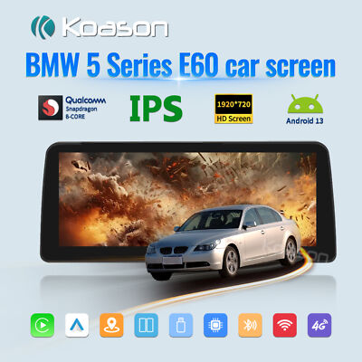 Autoradio Carplay Upgrade 12.3inch Android13 Car Screen for BMW 5 Series E60