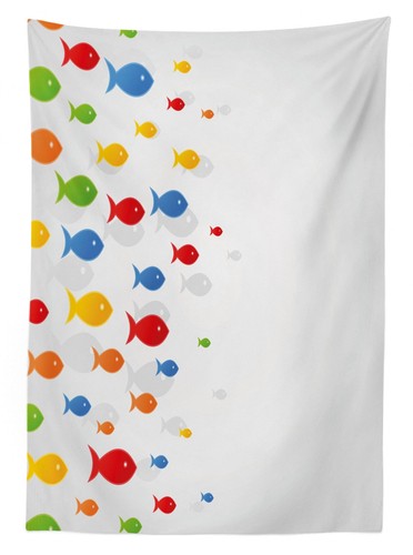 Ocean Fauna Outdoor Picnic Tablecloth in 3 Sizes Washable Waterproof - Picture 2 of 44