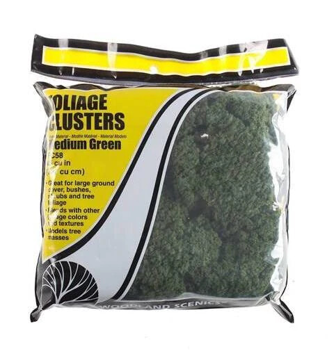 Woodland Scenics Medium Green Foliage Clusters - FC58
