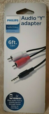 Philips Audio Y Adapter 6 ft Audio Video Cable/Connector