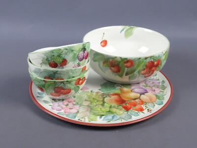 Tognana Ceramic Bowls Service Hand-Painted Fruit Plate Arzberg Germany