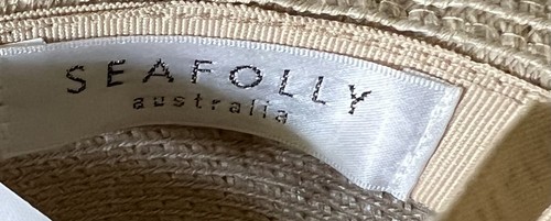 Seafolly Australla Womens Collapsible Fedora One Size Tan Straw Raffia - Picture 7 of 8
