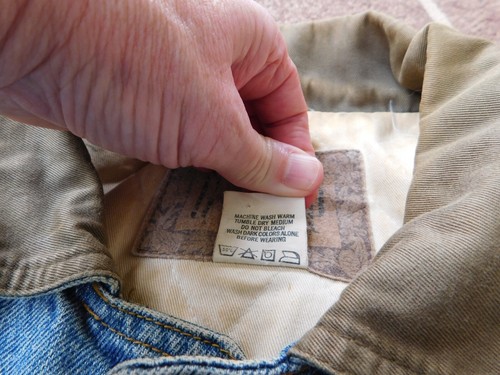 Gap Jean Jacket Blue Denim w/ Pockets Size Large Made USA Trucker Weathered VTG - Picture 4 of 13