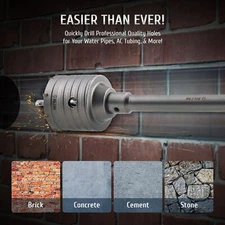 ZELCAN Hole Saw Kit 4pc Drill Hole Cutter Set with 30 50 65mm Hole Drill Bits...