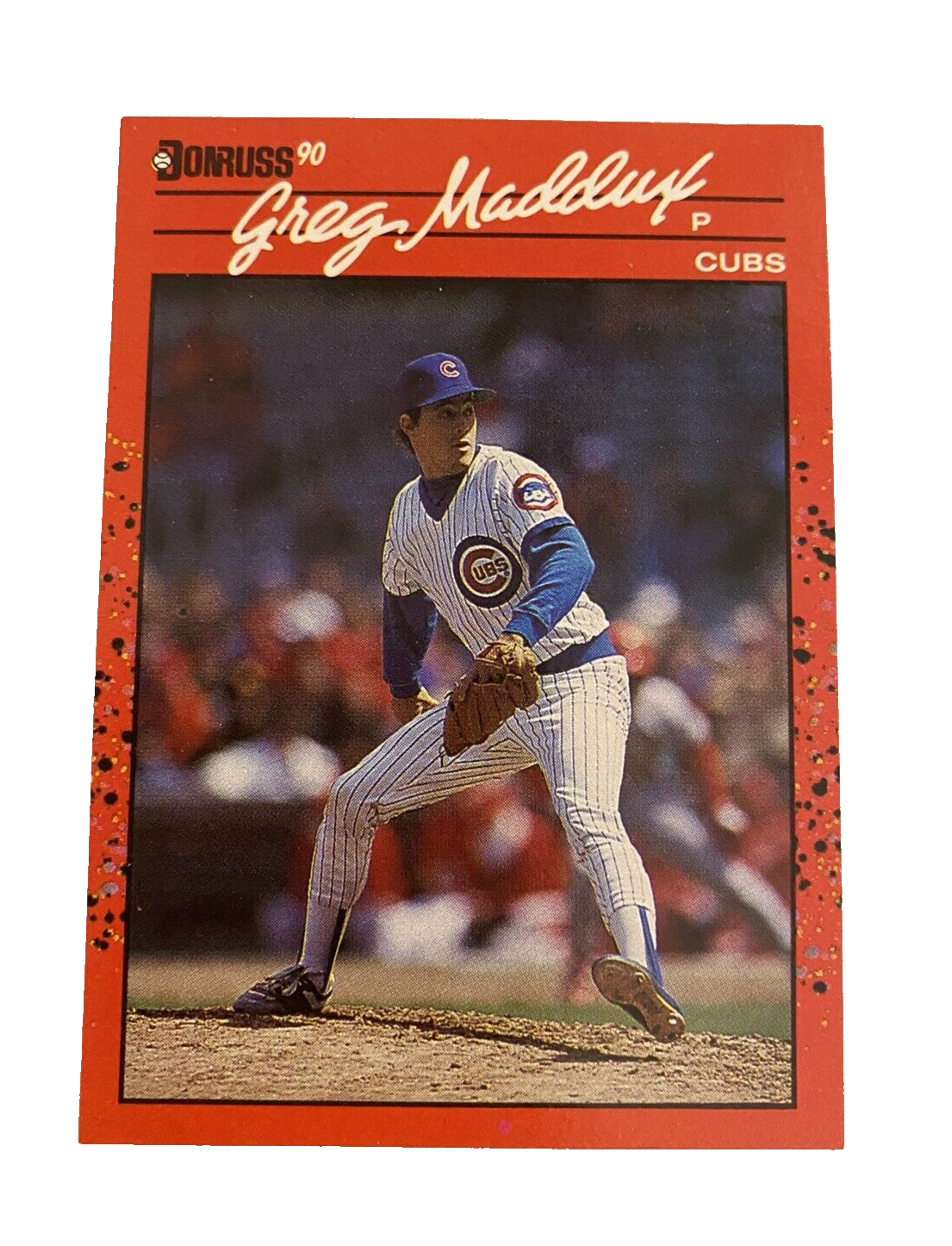 Greg Maddux 1990 Donruss Chicago Cubs Error Card Missing Dot After Inc