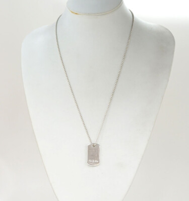 Tiffany & Co. Makers ID Dog Tag Pendant Necklace 23 Tiffany & Co. Makers ID Dog Tag Pendant Necklace 23