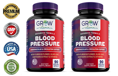 #ad Heart Health Blood Pressure Support Supplement Herbal Blend Non GMO 2 PACK 180 $30.00