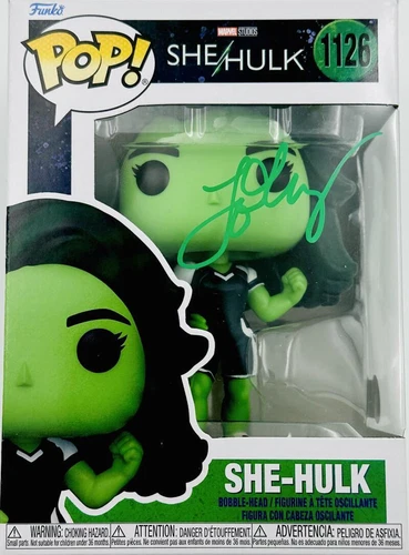 TATIANA MASLANY SIGNED SHE-HULK FUNKO POP 1126 SHE HULK AUTOGRAPH BAS MARVEL 899