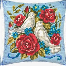 Dove's Delightful Cross-Stitch Pillow Kit: European Quality Tapestry Canvas, 16x