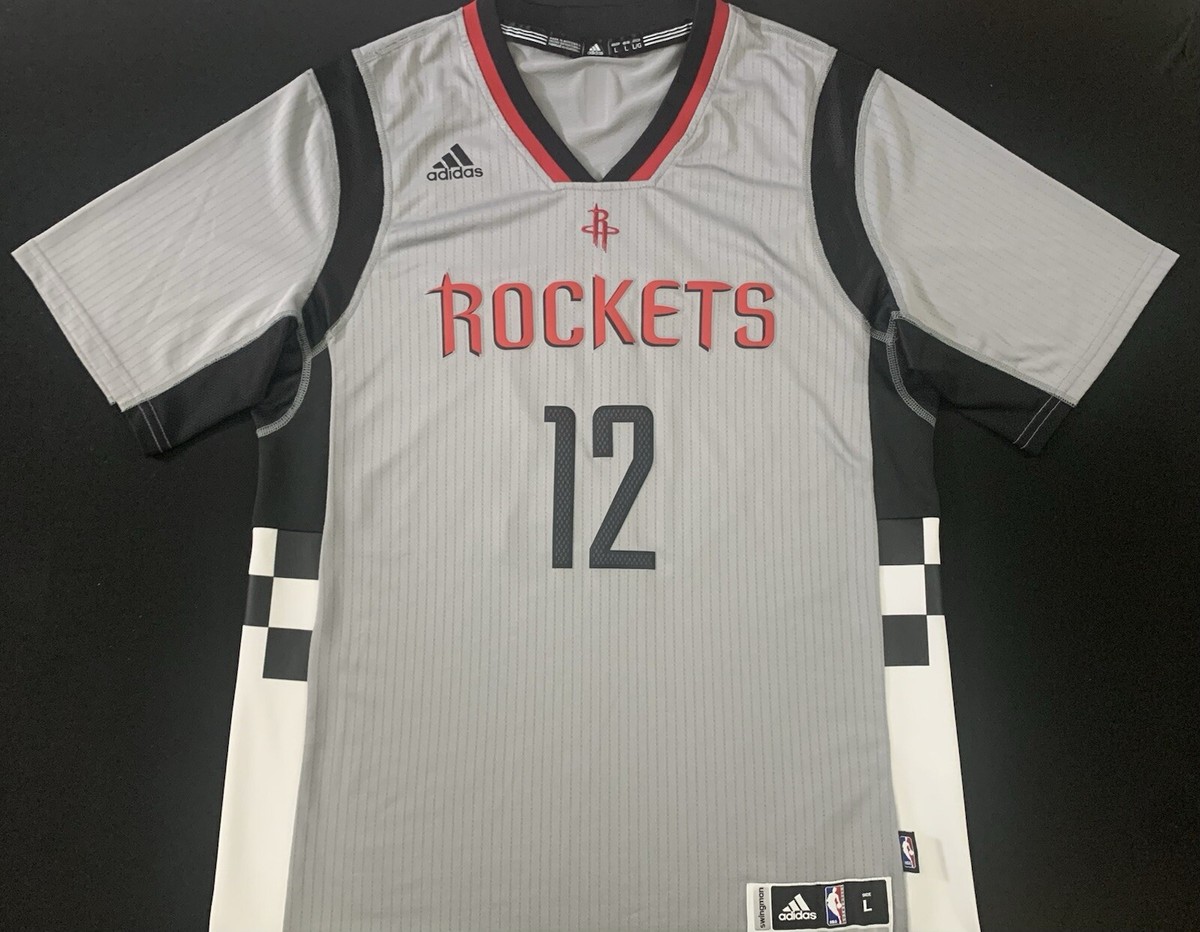 Adidas Dwight Howard Houston Rockets #12 Grey Short Sleeve