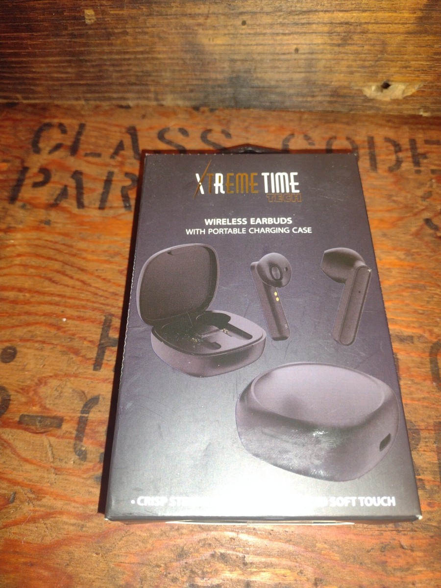 Wireless Earbuds Black Rubberized Xtreme time