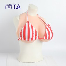 7XL G Cup Silicone Breast Forms Fake Boobs Bras Enhancer Crossdresser IVITA