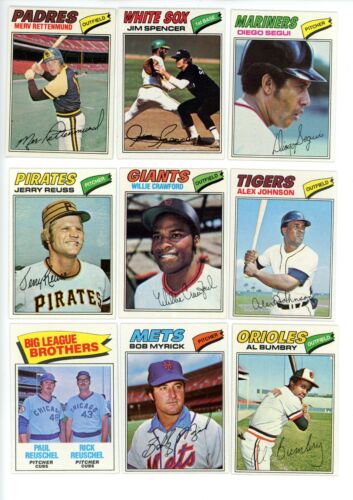 Partial 1977 Topps Baseball Set (546 of 660) High Grade NM-MT