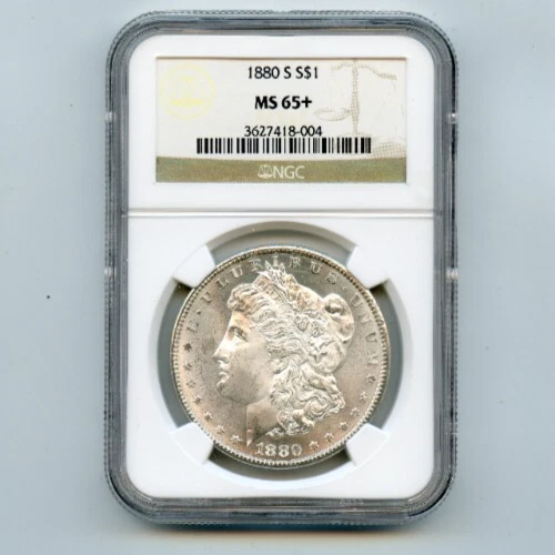 1880-S Morgan Silver Dollar $1 NGC MS65+