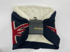 Modena Women's Knit Winter Infinity Scarf British Flag (Style  3196B)