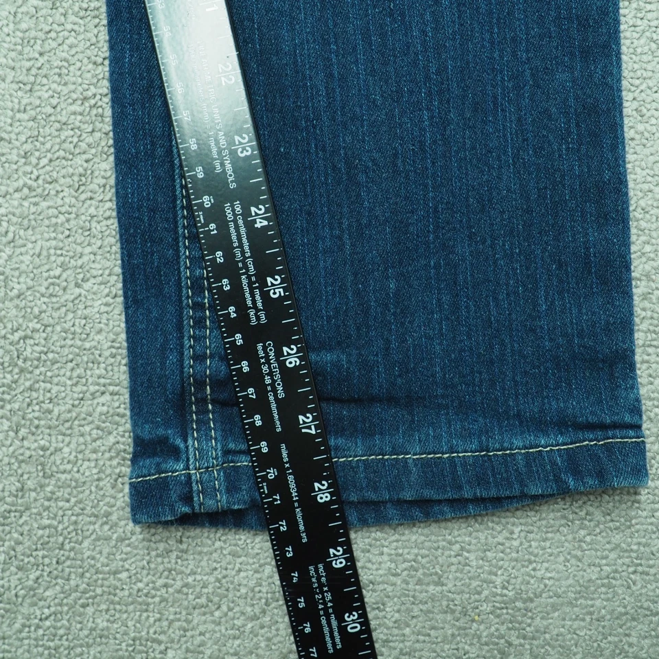 Jeans rectos Arizona para niñas talla 16 azul denim calce regular tiro medio algodón Foto 2 de 4