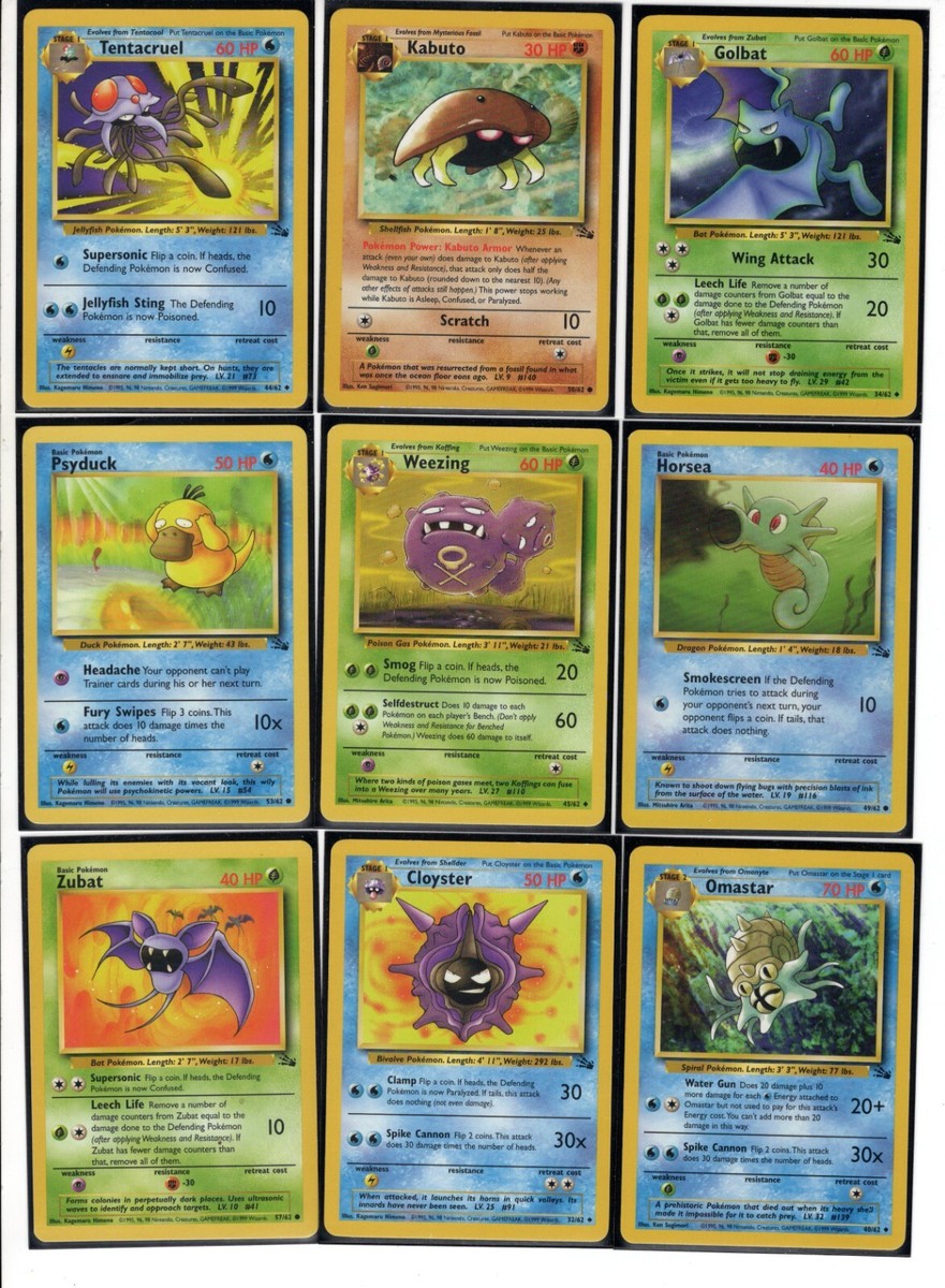 200 VINTAGE POKEMON CARDS BASE, JUNGLE, FOSSIL, ROCKET, GENESIS