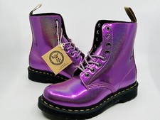 Dr. Martens 1460 Pascal Metallic Pink Vegan Boots Lace Up Combat Size 6