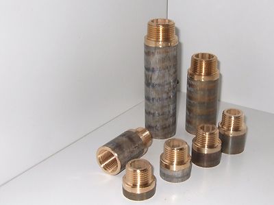 Hahnverlängerung Rotguß Rotguss Fitting Nippel Verlängerung 1/2'' /12,5 bis 150mm