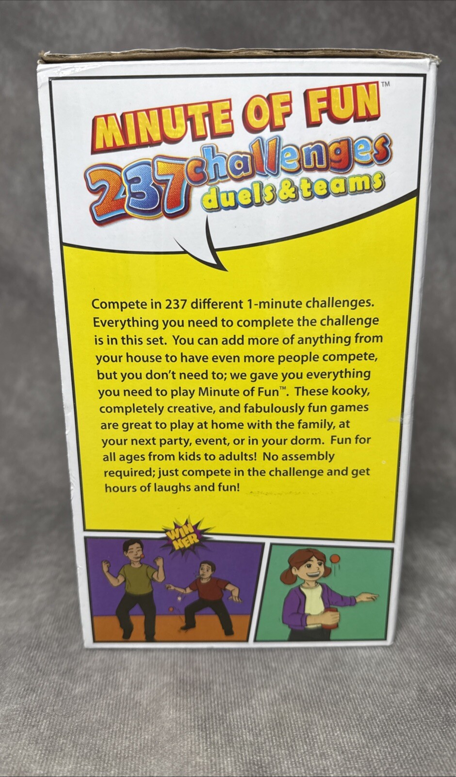 Minute of Fun 237 Challenges Family Party Game 2 Sets Minute to Win It Duels