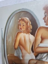 Quadro dama Scena Nudo Dipinto A Mano Olio Su Tela classico 40x50 CM Con telaio