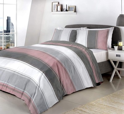Multi Stripe Betley Blush Pink Grey 
