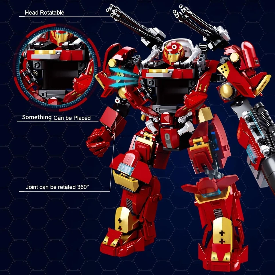 HIGH GODO Mech Robot Transforming Building Blocks Set for AdultsCity Warrior ... - Image 3 of 4