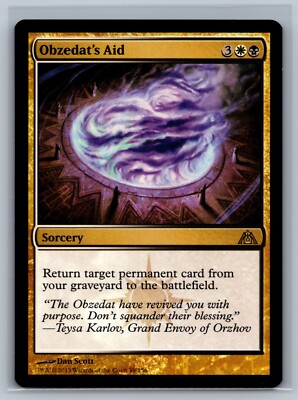 Magic The Gathering Dragon's Maze Obzedat's Aid #89/156 MTG TCG CCG