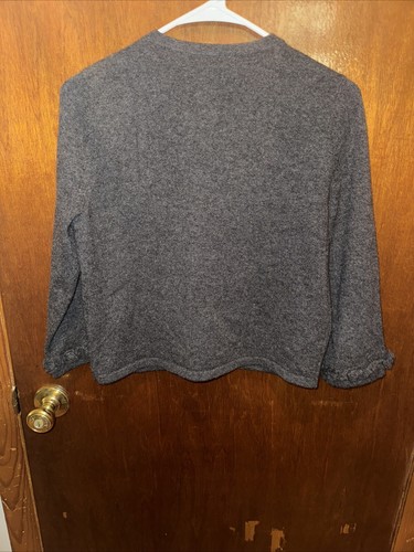 Lord & Taylor Cashmere Women’s Gray Cardigan Size Medium 100% Cashmere - Bild 6 von 6