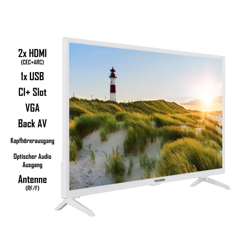 Telefunken Smart TV 32 Zoll HD LED 32 Zoll Fernseher Triple Tuner LED TV 32 Zoll - Bild 2 von 4