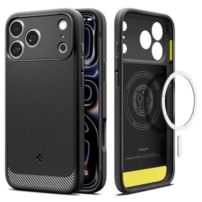 Rugged Armor Case for iPhone 17 Pro Max - TPU Covered Camera Control, Matte Blac