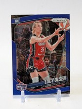 2025 Prizm WNBA Lucy Olsen Blue Velocity Prizm RC #104 Washington Mystics