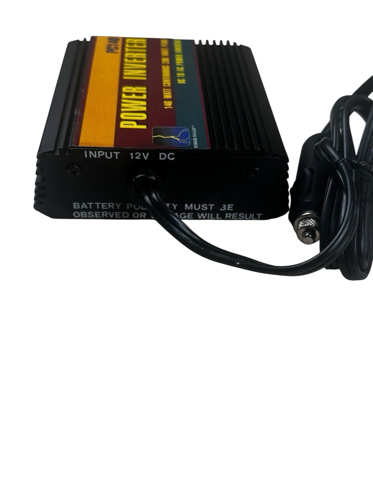 Power-To-Go PC140 Power Inverter | 12V DC to 115V AC | 200W Peak | Car Adapter