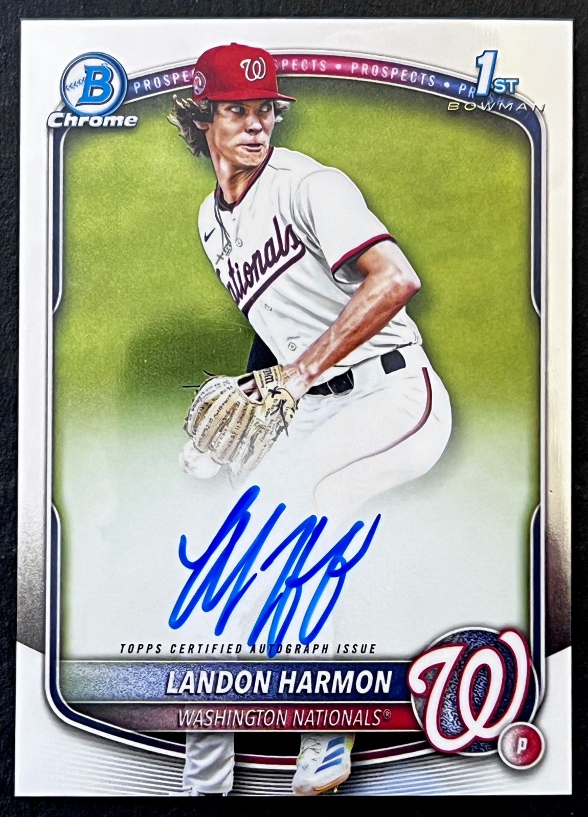 LANDON HARMON 2025 1st Bowman Draft - Chrome Prospect RC AUTO #CPA-LH Nationals
