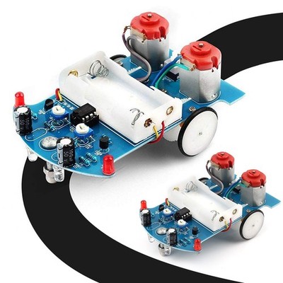 2 Pack Line Following Robot Car Kit, Beginners Smart Car Soldering Practice K...