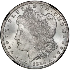 1884-CC Morgan Dollar - NGC MS 63 GSA - Choice Brilliant Uncirculated