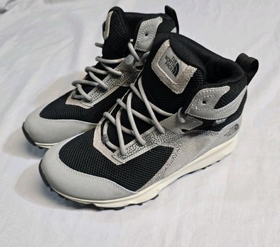The North Face Junior Boys Hiking Boots 5 Youth Gray Black Hedgehog
