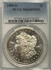 1888-O MORGAN DOLLAR PCGS MS64 DMPL