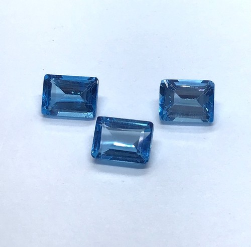 Natural Octagon Cut AAA Swiss Blue Topaz Loose Gemstone For Making All Jewelry - Picture 10 of 12