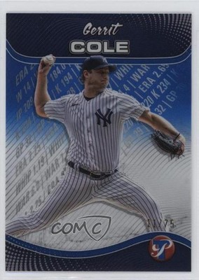 2024 Topps Pristine Production Blue Refractor 11/75 Gerrit Cole #PP-10 wo3