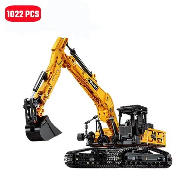 SEMBO BLOCK 1022pcs Excavator Models Building Blocks MOC City Construction Engin